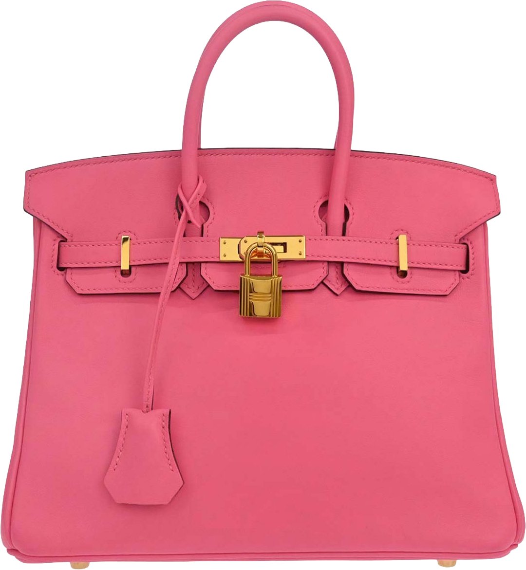 Hermès Hermes Birkin Pink Azalea Swift with Gold Hardware 25 Roze