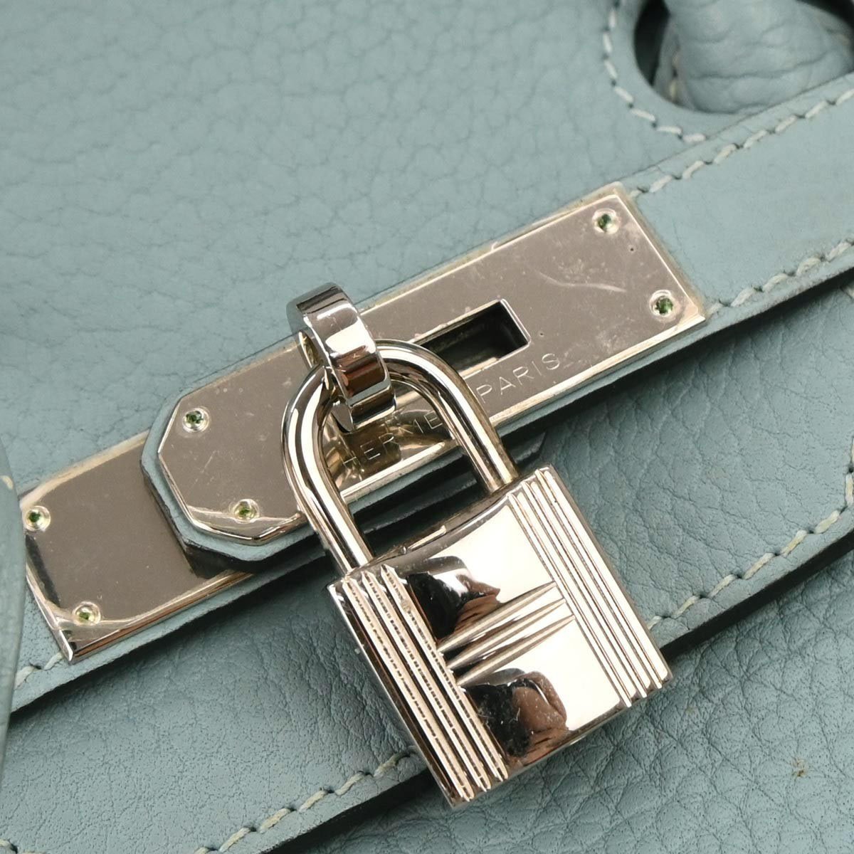 Hermès Hermes Birkin Handbag Taurillon Clemence 35 Blauw