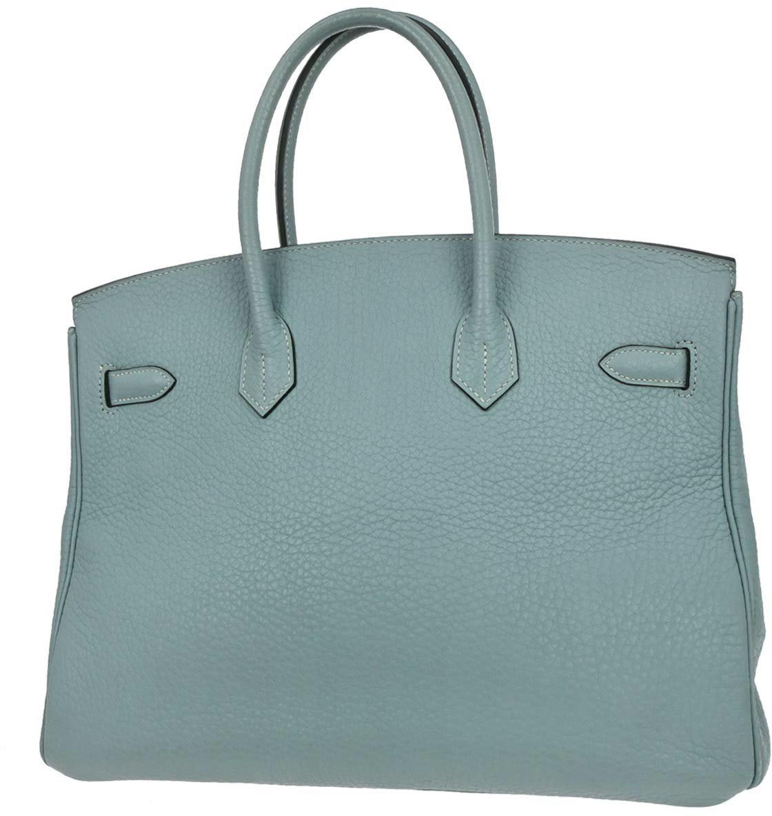 Hermès Hermes Birkin Handbag Taurillon Clemence 35 Blauw