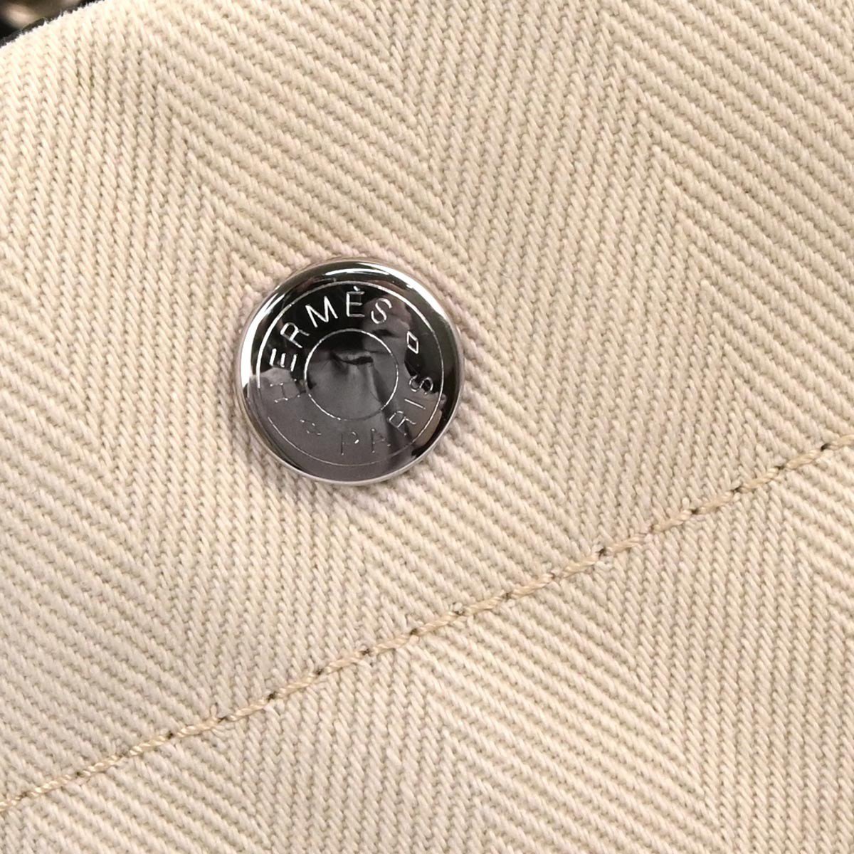 Hermès Hermes Grooming Handbag Canvas Beige