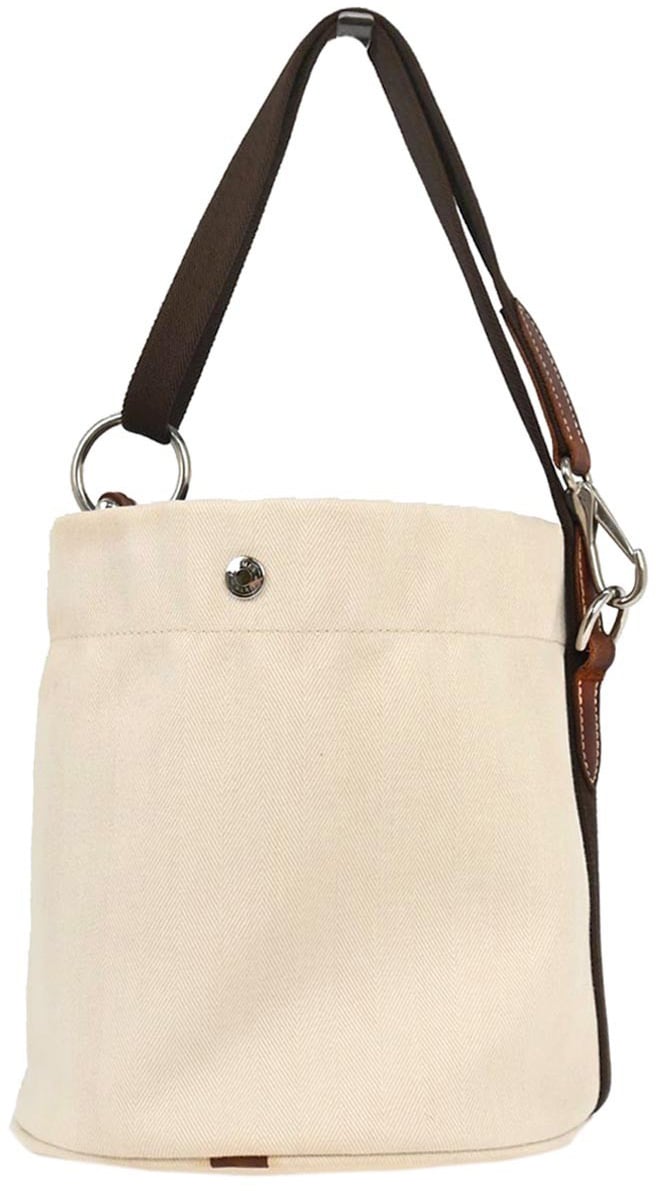 Hermès Hermes Grooming Handbag Canvas Beige