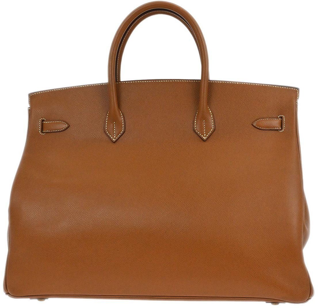 Hermès Hermes Birkin Handbag Brown Courchevel with Gold Hardware 40 Goud