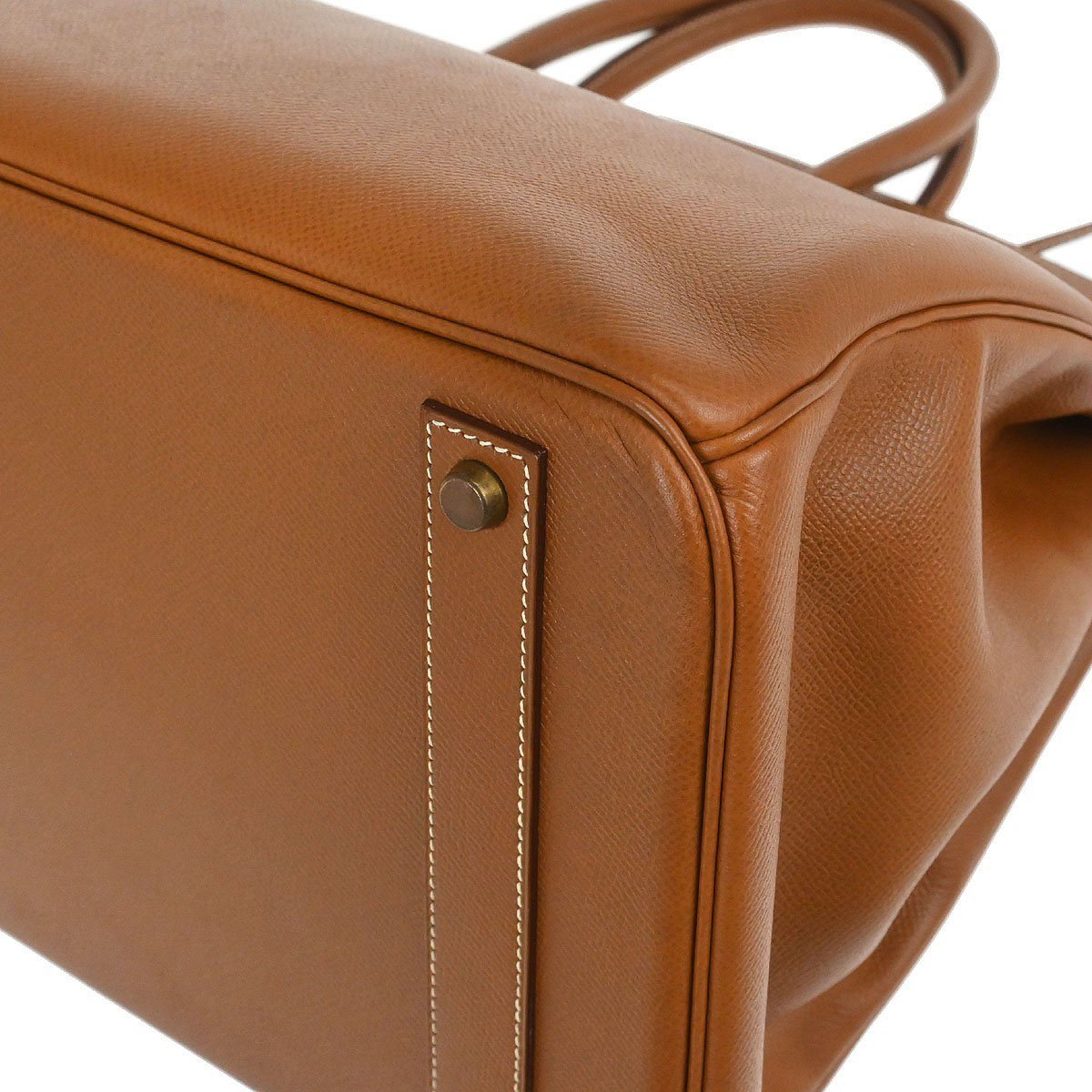 Hermès Hermes Birkin Handbag Brown Courchevel with Gold Hardware 40 Goud