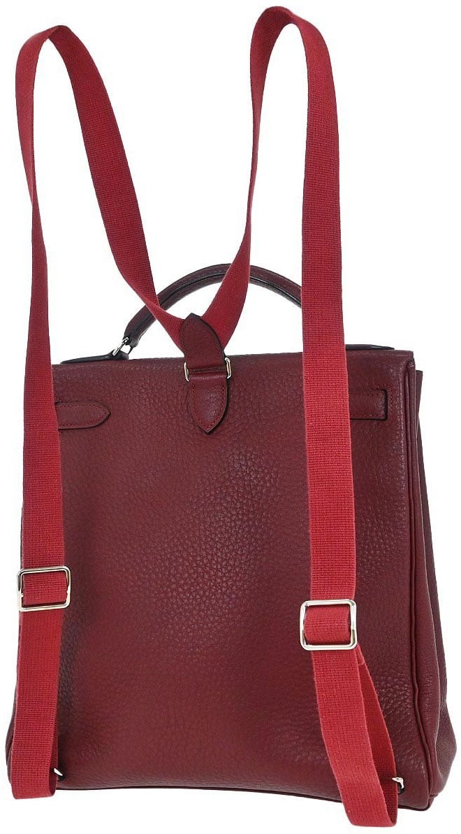 Hermès Hermes Kelly Ado Backpack Fjord 28 Rood