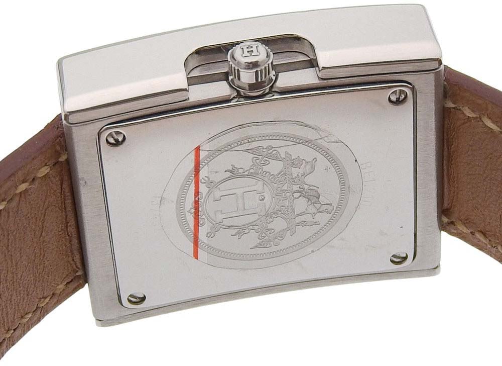 Hermès Hermes Belt Quartz Stainless Steel and Leather 26 Divers