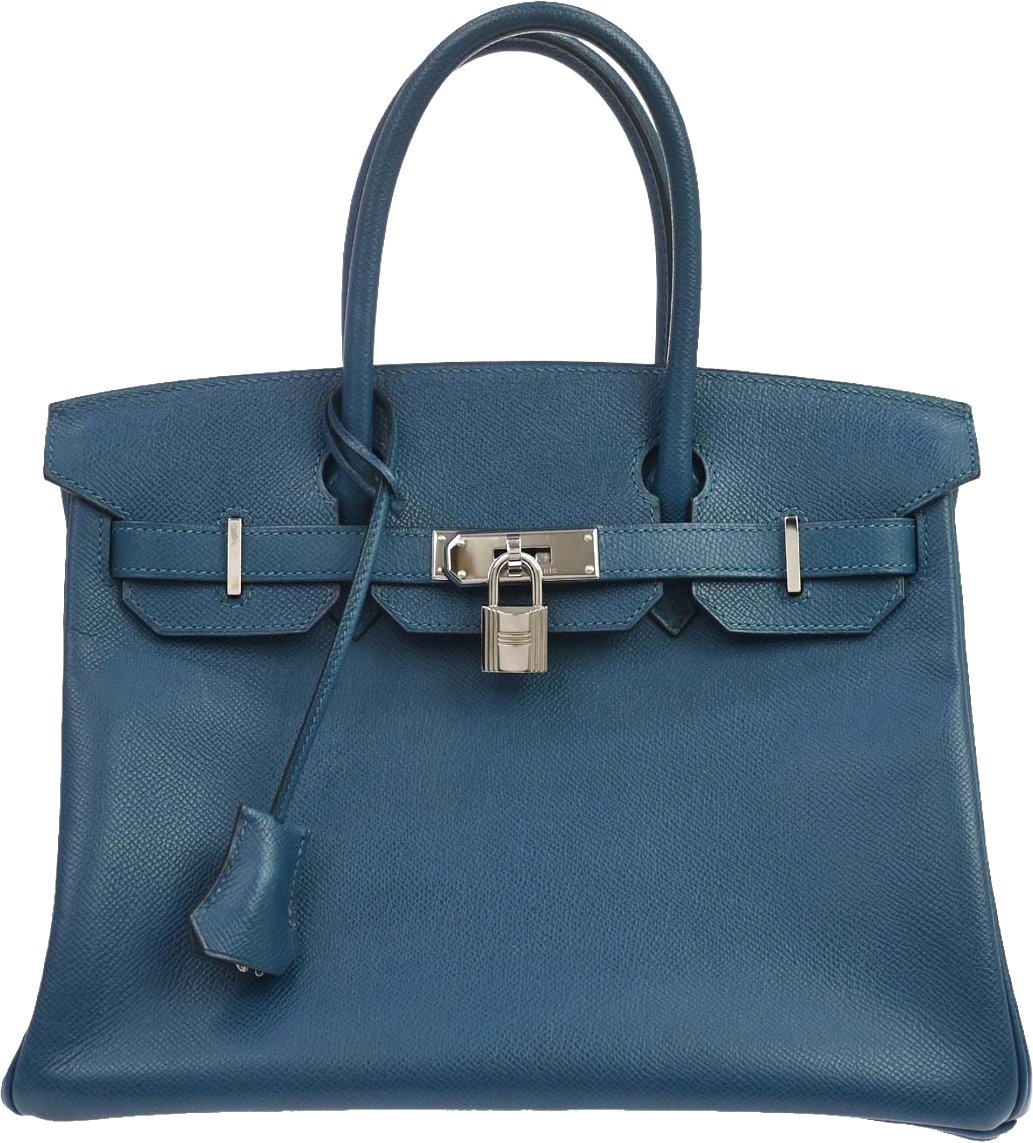 Hermès Hermes Birkin Blue Togo with Palladium Hardware 30 Blauw