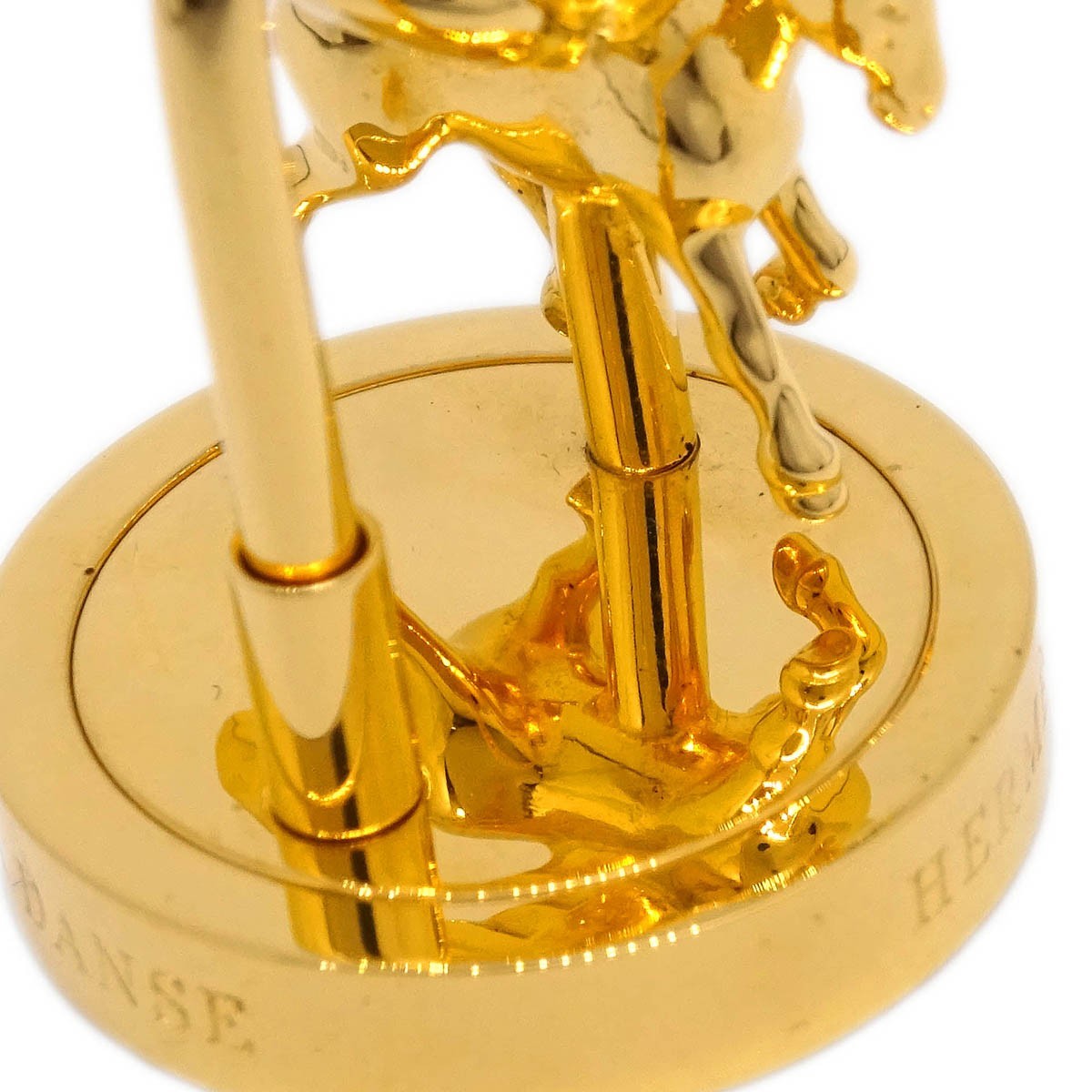 Hermès Hermes Pegasus Cadena Lock Charm Metal Goud