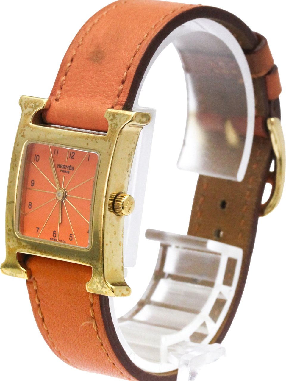 Hermès Hermes Heure H Quartz Stainless Steel and Leather 21 Divers