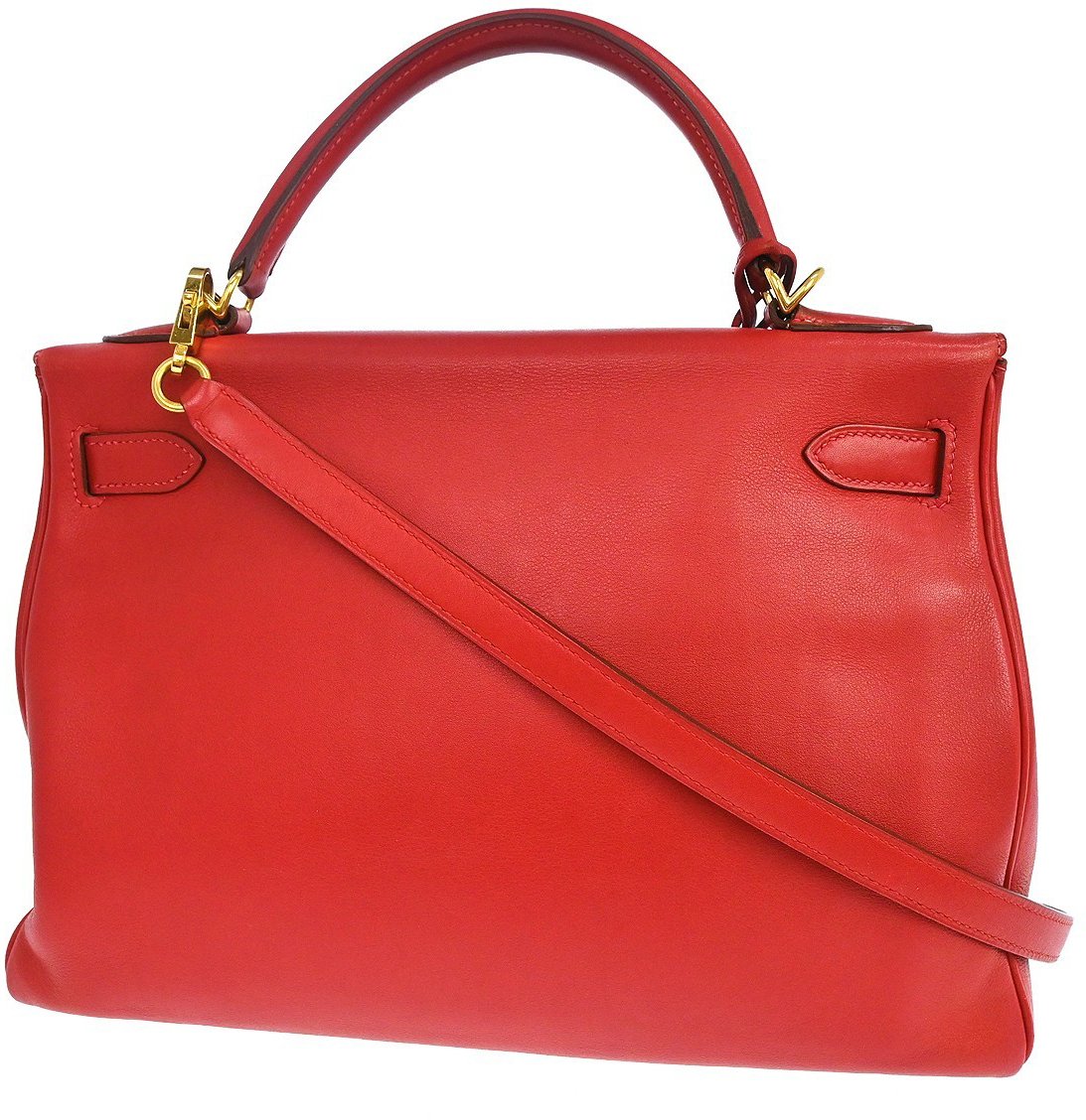 Hermès Hermes Kelly Red Gulliver with Gold Hardware 32 Rood