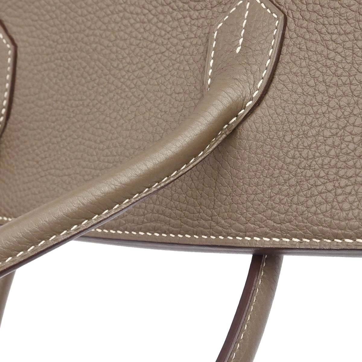 Hermès Hermes Birkin Etoupe Togo with Gold Hardware 40 Grijs