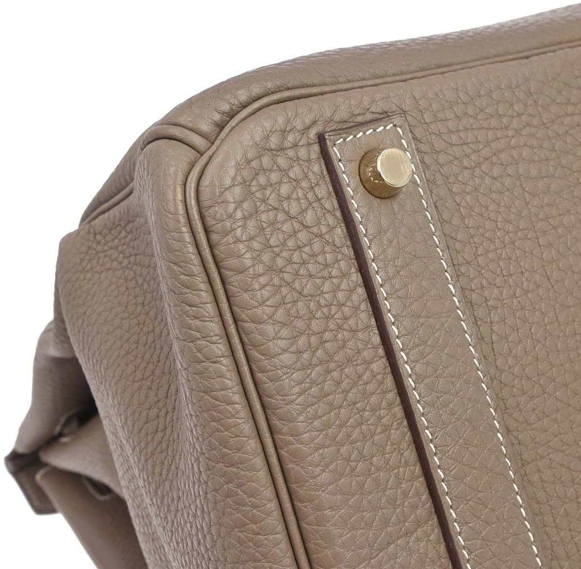 Hermès Hermes Birkin Etoupe Togo with Gold Hardware 40 Grijs