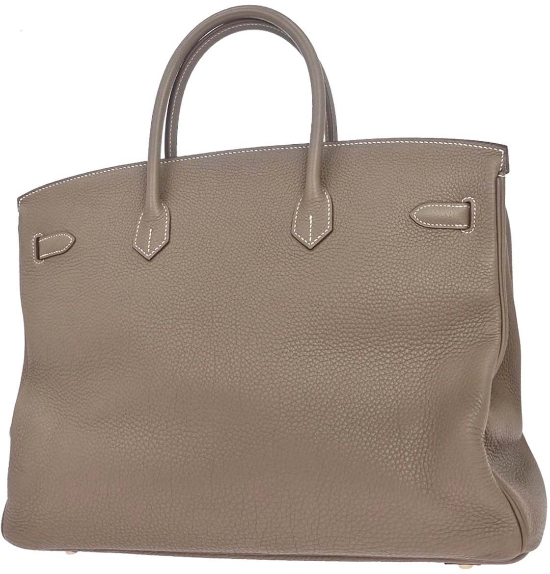 Hermès Hermes Birkin Etoupe Togo with Gold Hardware 40 Grijs
