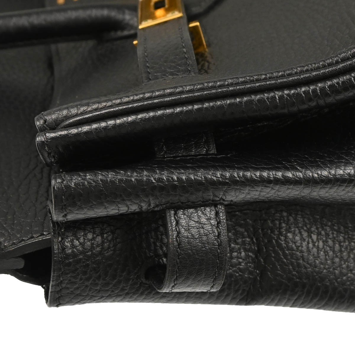 Hermès Hermes Birkin Handbag Black Ardennes with Gold Hardware 35 Zwart