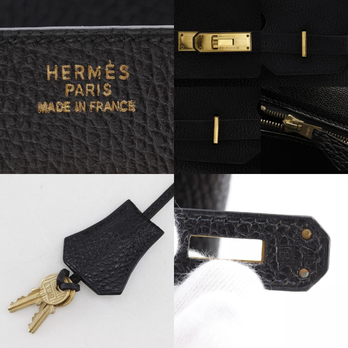Hermès Hermes Birkin Black Ardennes with Gold Hardware 35 Bruin