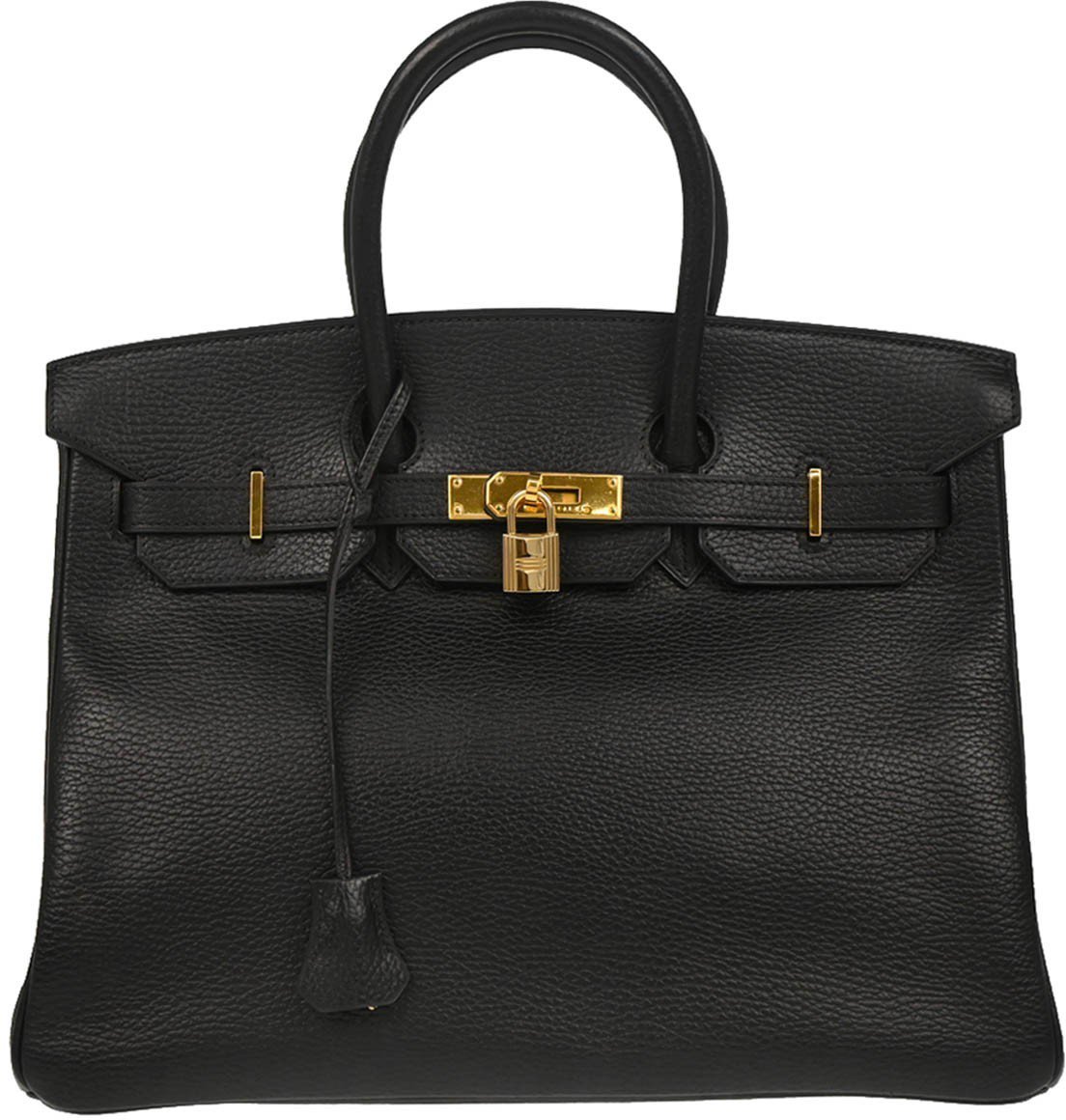 Hermès Hermes Birkin Handbag Black Ardennes with Gold Hardware 35 Zwart