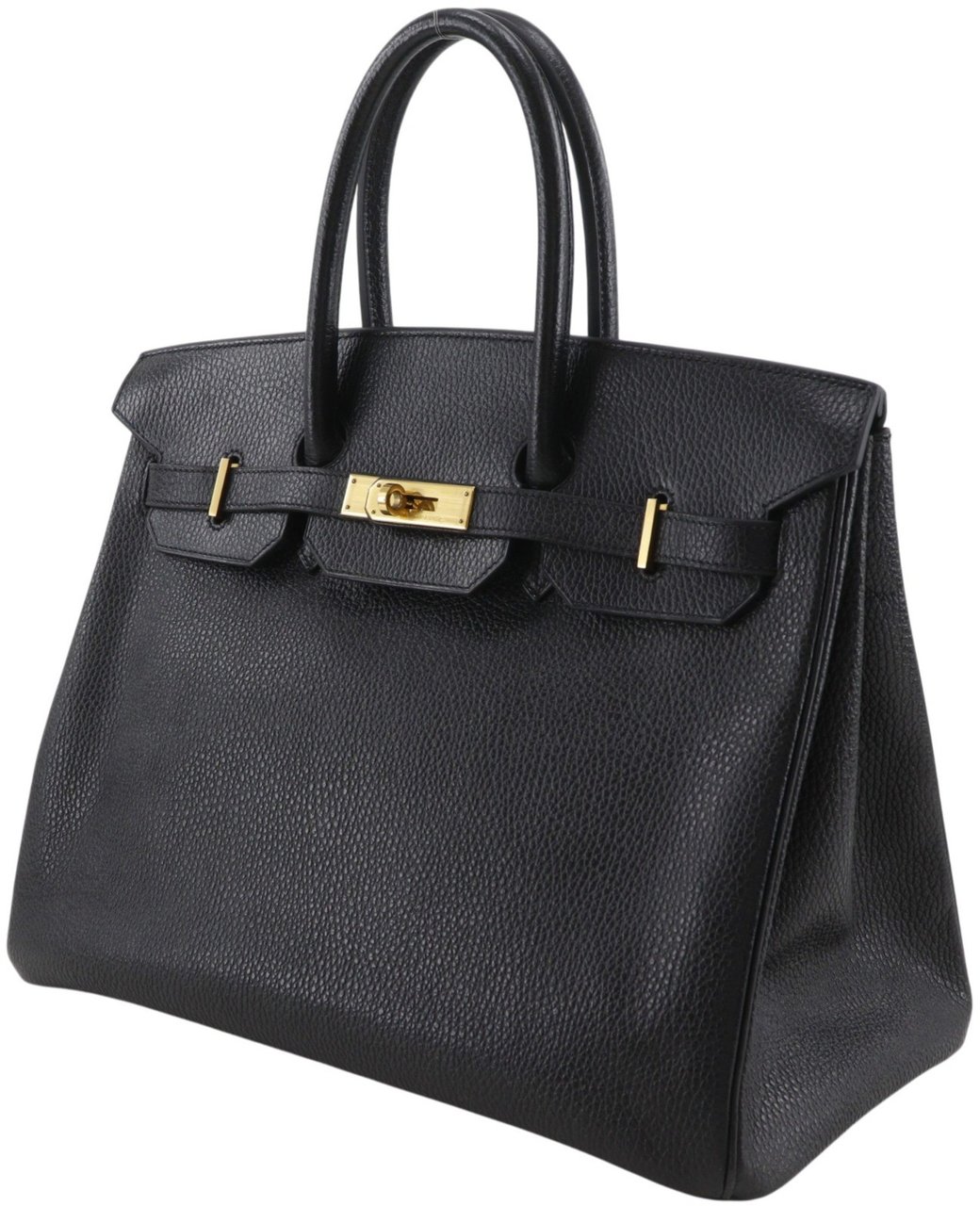 Hermès Hermes Birkin Black Ardennes with Gold Hardware 35 Bruin