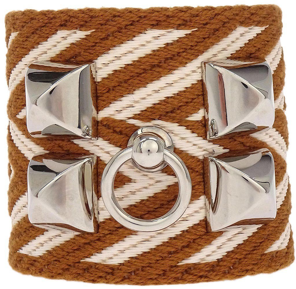 Hermès Hermes Collier De Chien Medor Bracelet Leather Bruin