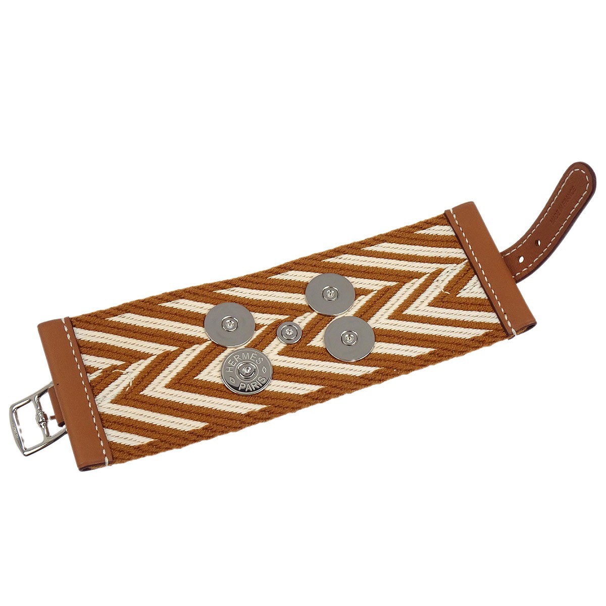 Hermès Hermes Collier De Chien Medor Bracelet Leather Bruin