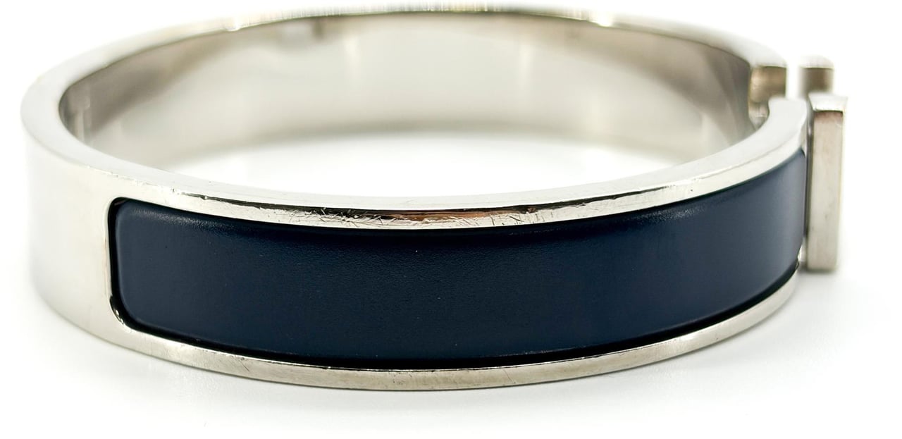 Hermès Hermes Clic H Enamel Narrow Navy