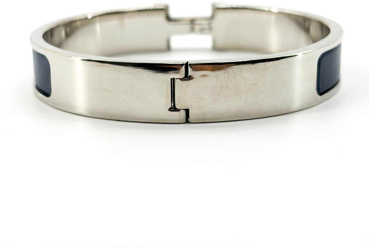 Hermès Hermes Clic H Enamel Narrow Navy