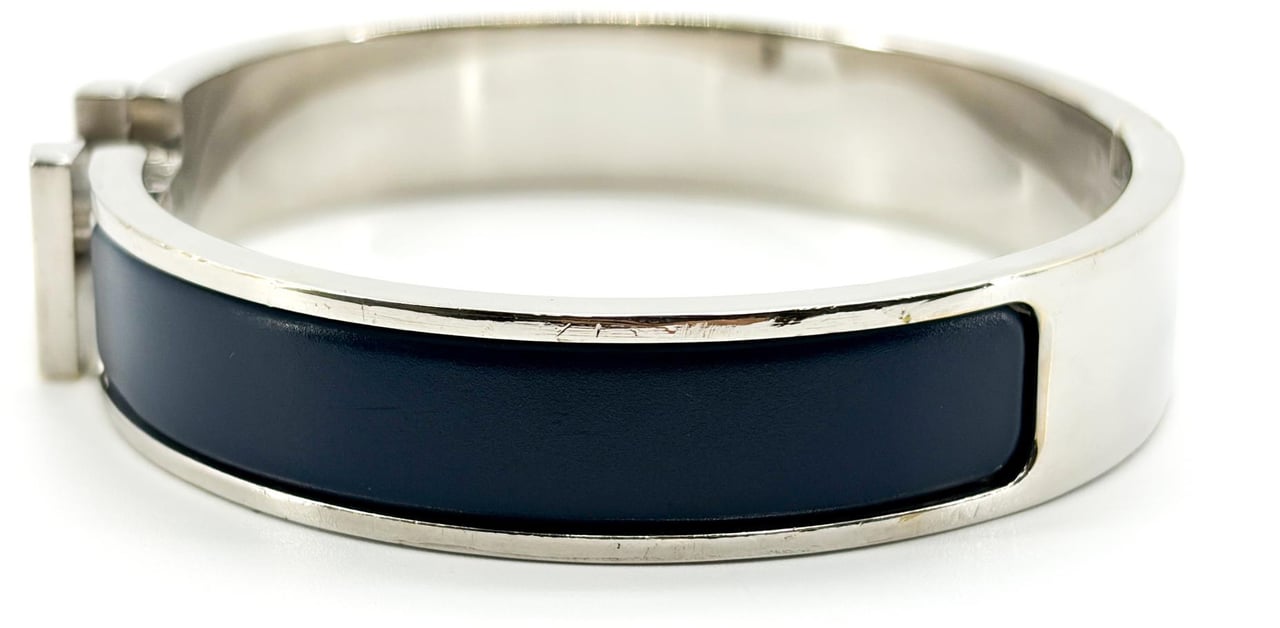 Hermès Hermes Clic H Enamel Narrow Navy