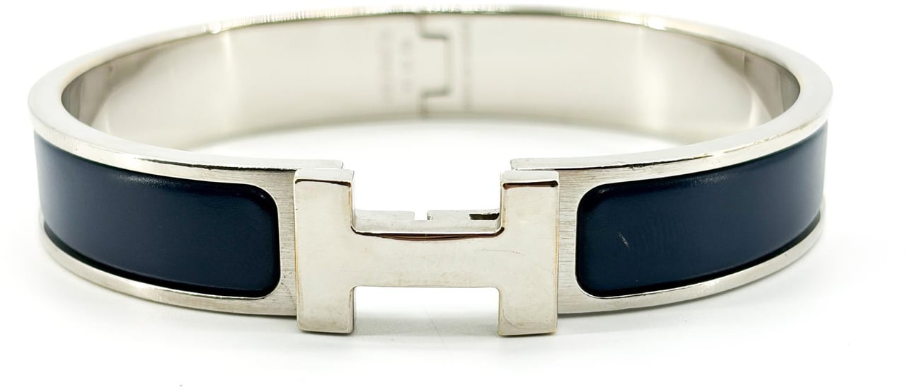 Hermès Hermes Clic H Enamel Narrow Navy