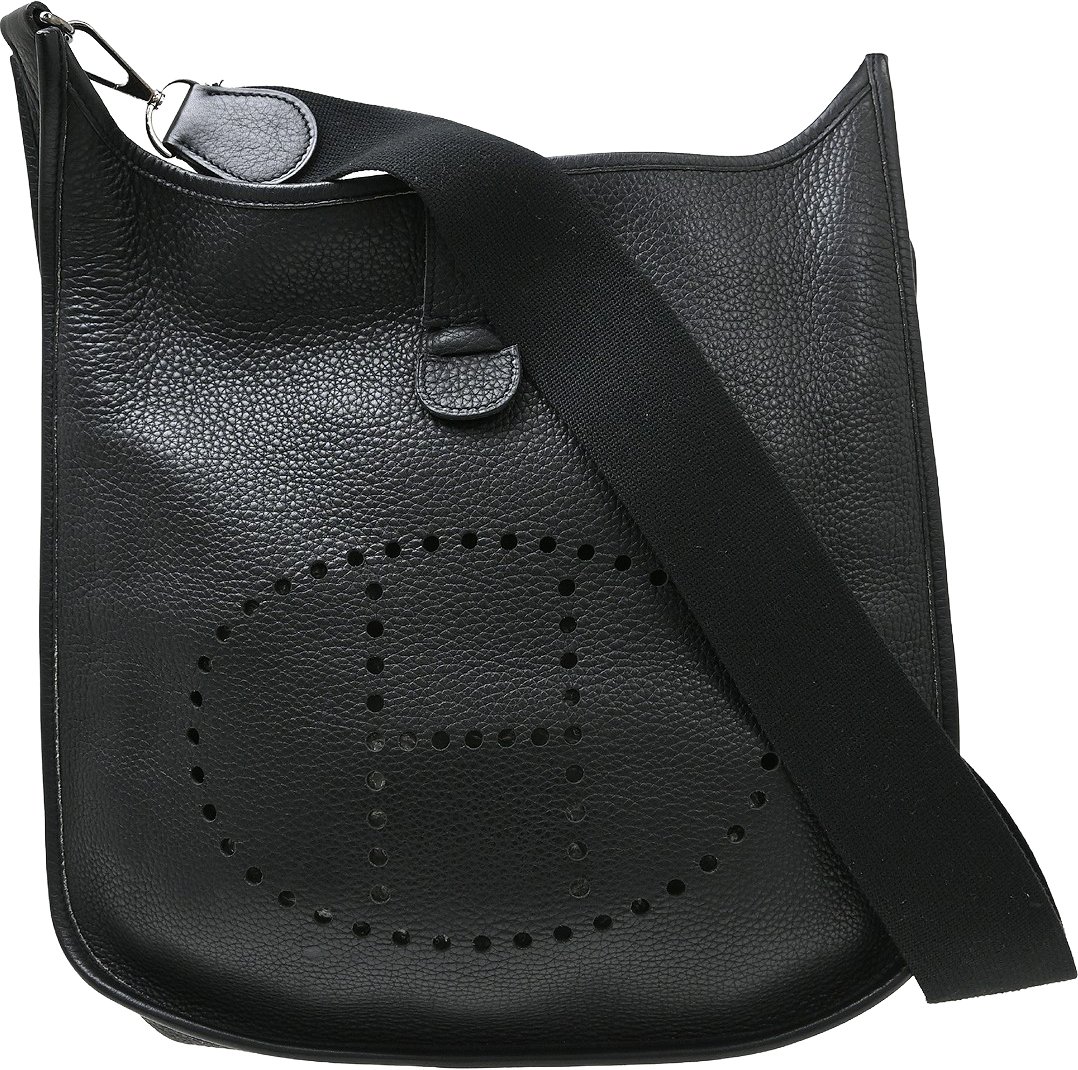 Hermès Hermes Evelyne Bag Gen II Clemence PM Zwart