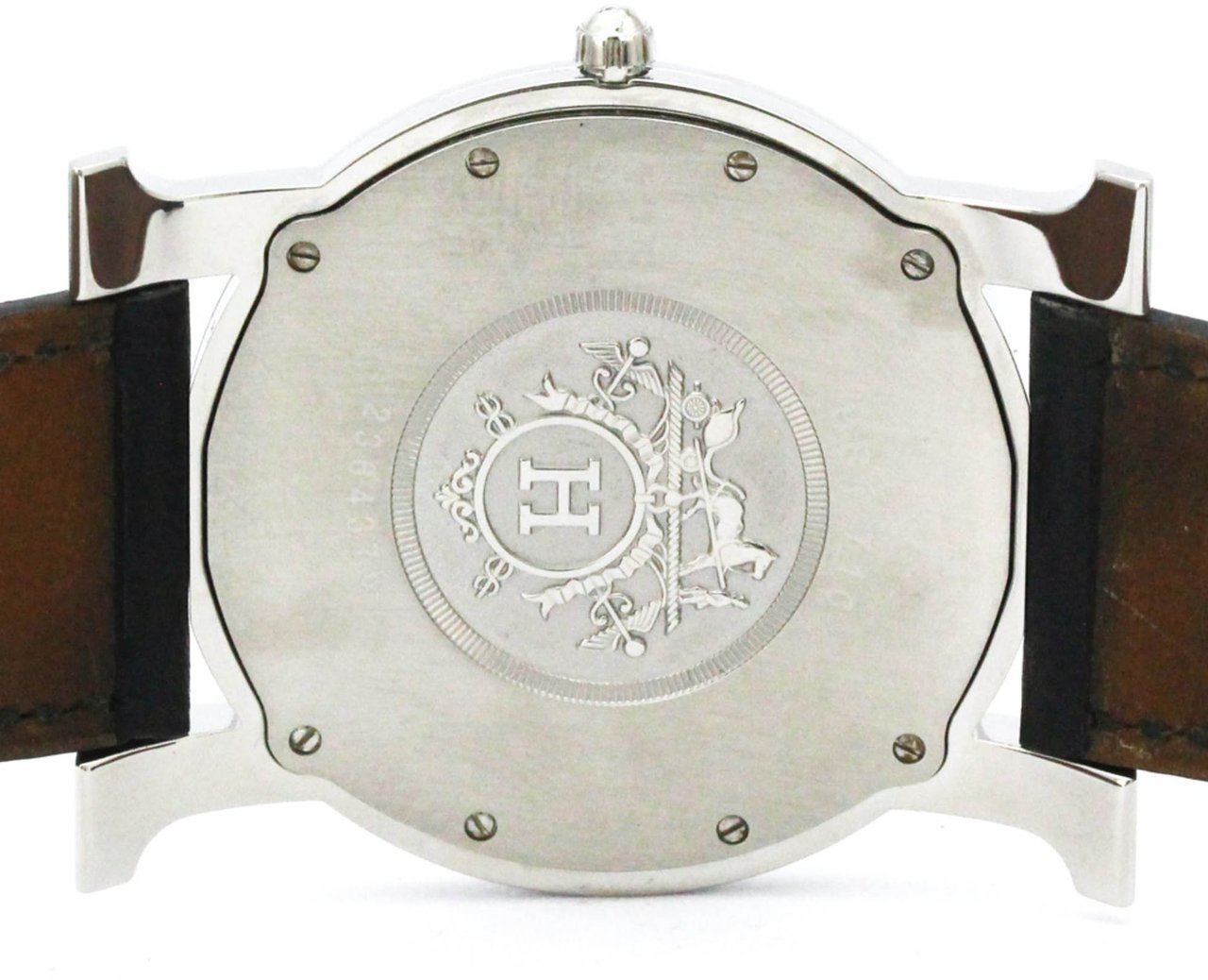 Hermès Hermes Heure H Ronde Quartz Stainless Steel and Leather 40 Divers