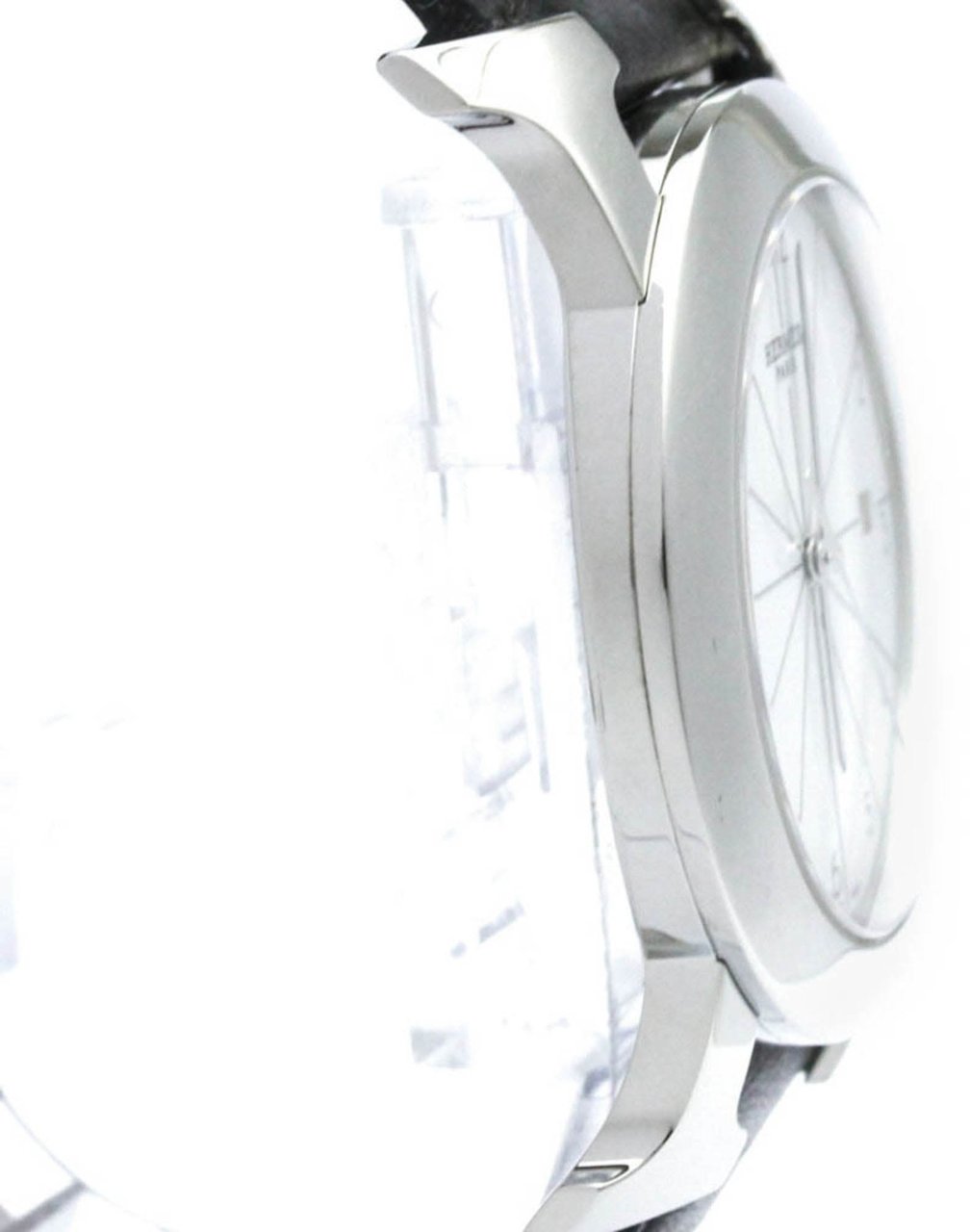 Hermès Hermes Heure H Ronde Quartz Stainless Steel and Leather 40 Divers