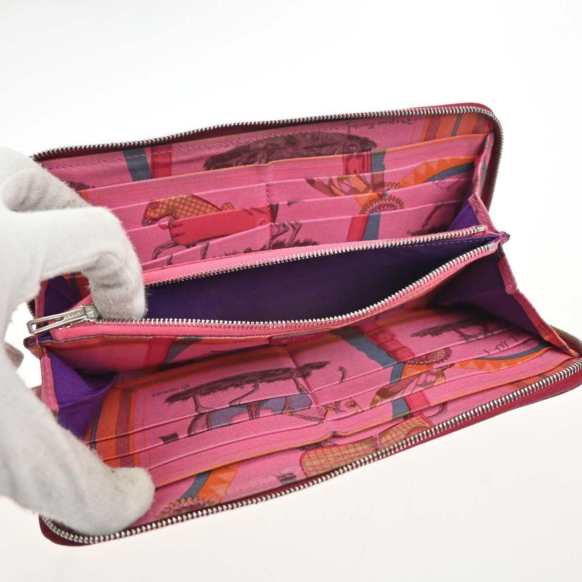 Hermès Hermes Azap Zip Around Epsom Long Rood