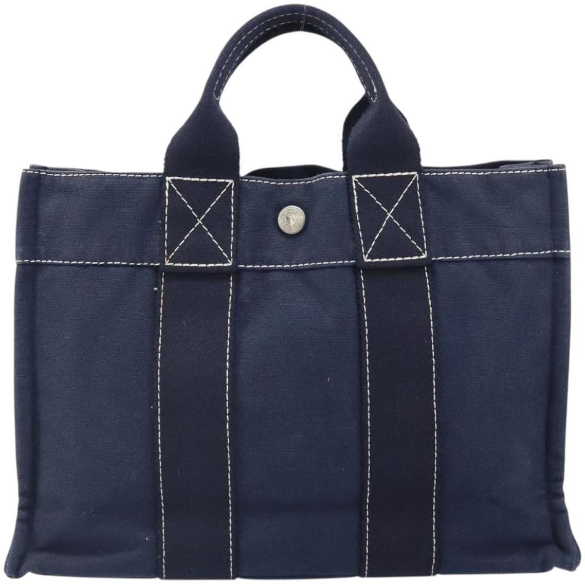 Hermès Hermes Fourre Tout Tote Toile PM Navy