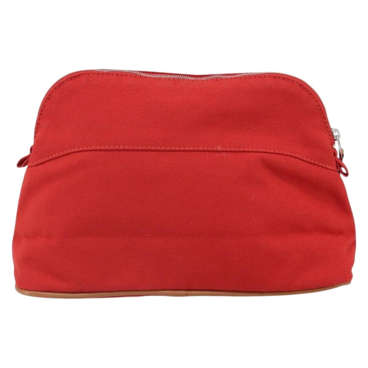 Hermès Hermes Bolide Travel Pouch Canvas MM Rood