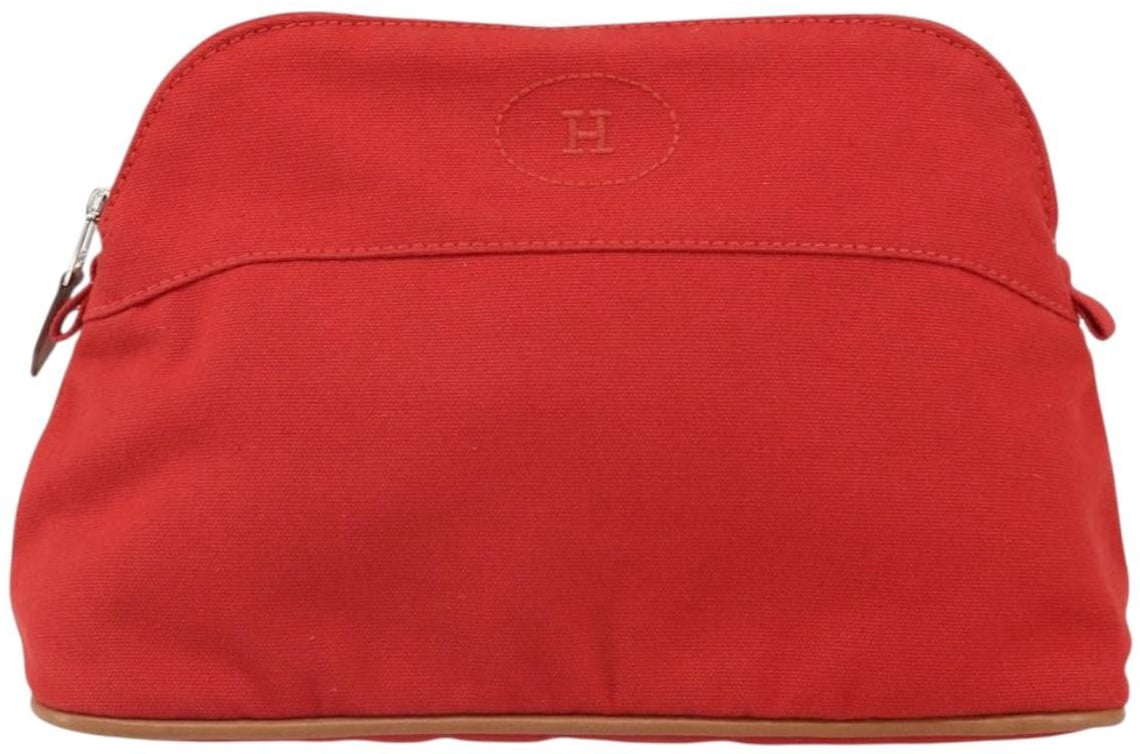 Hermès Hermes Bolide Travel Pouch Canvas MM Rood