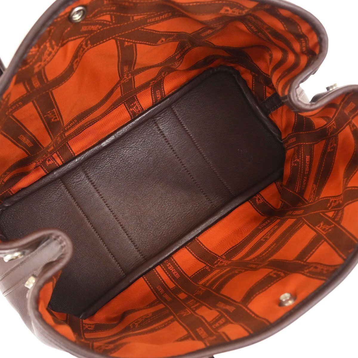 Hermès Hermes Bolduc Twilly Garden Party Tote Leather TPM Bruin