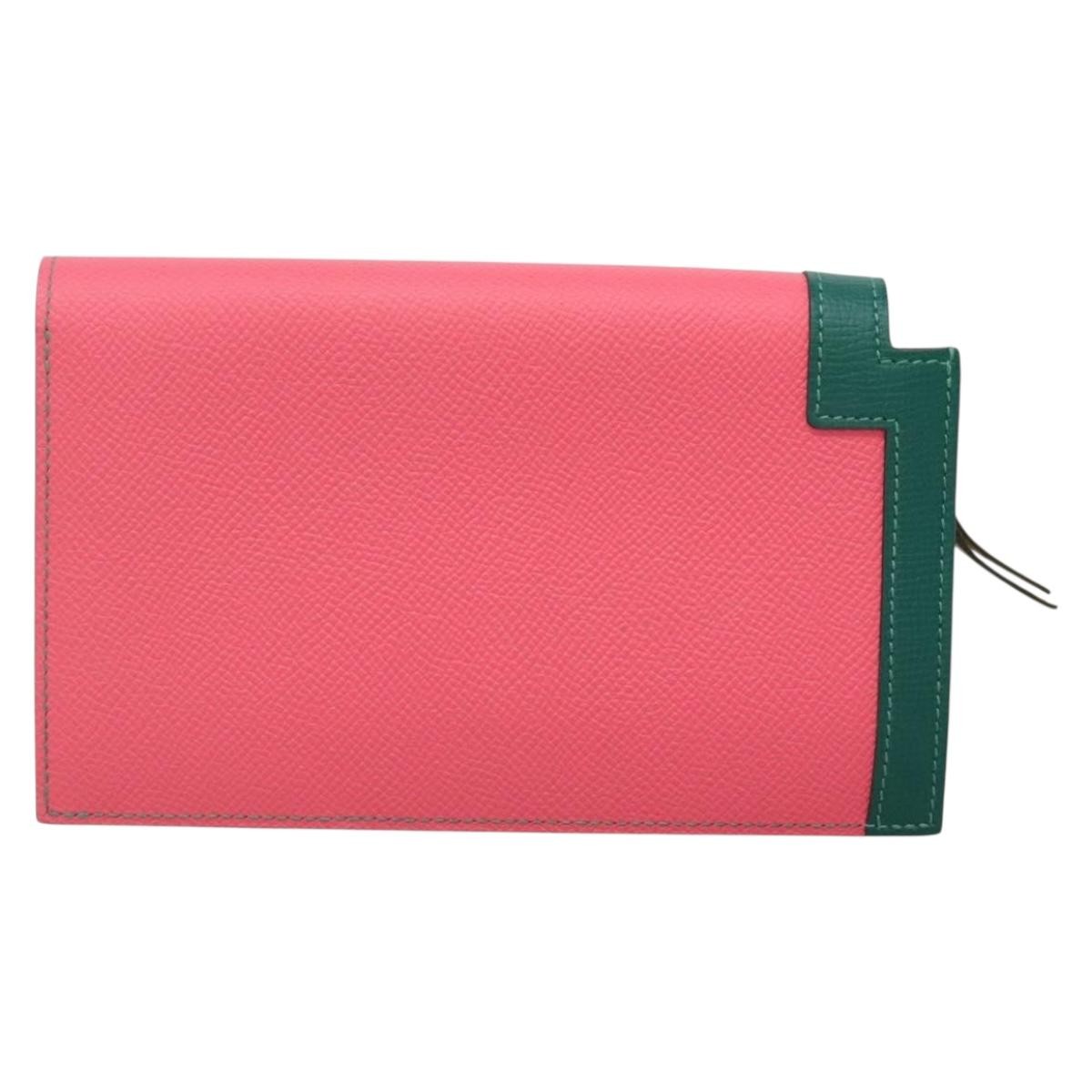 Hermès Hermes Camail Wallet Epsom Long Roze