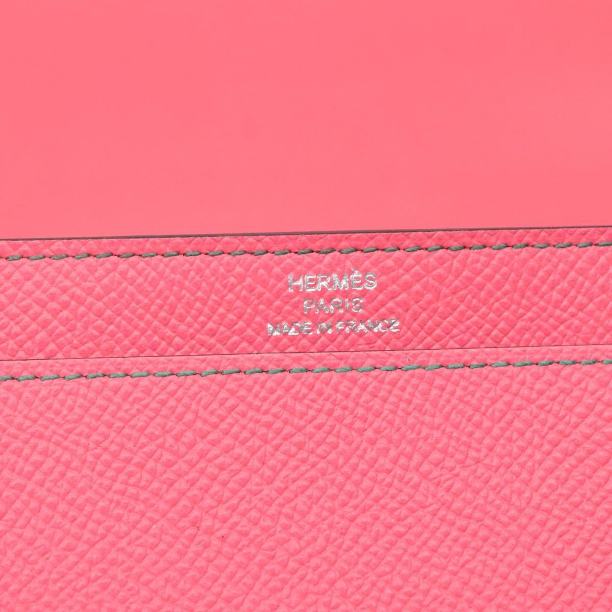 Hermès Hermes Camail Wallet Epsom Long Roze