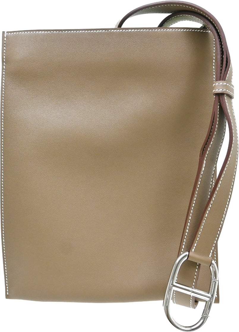 Hermès Hermes Pochenplus Sling Leather Grijs