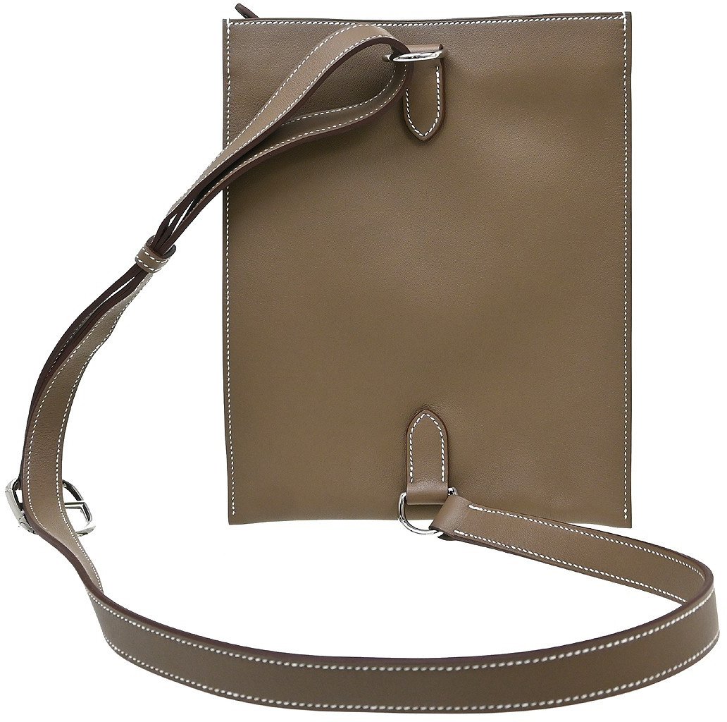 Hermès Hermes Pochenplus Sling Leather Grijs