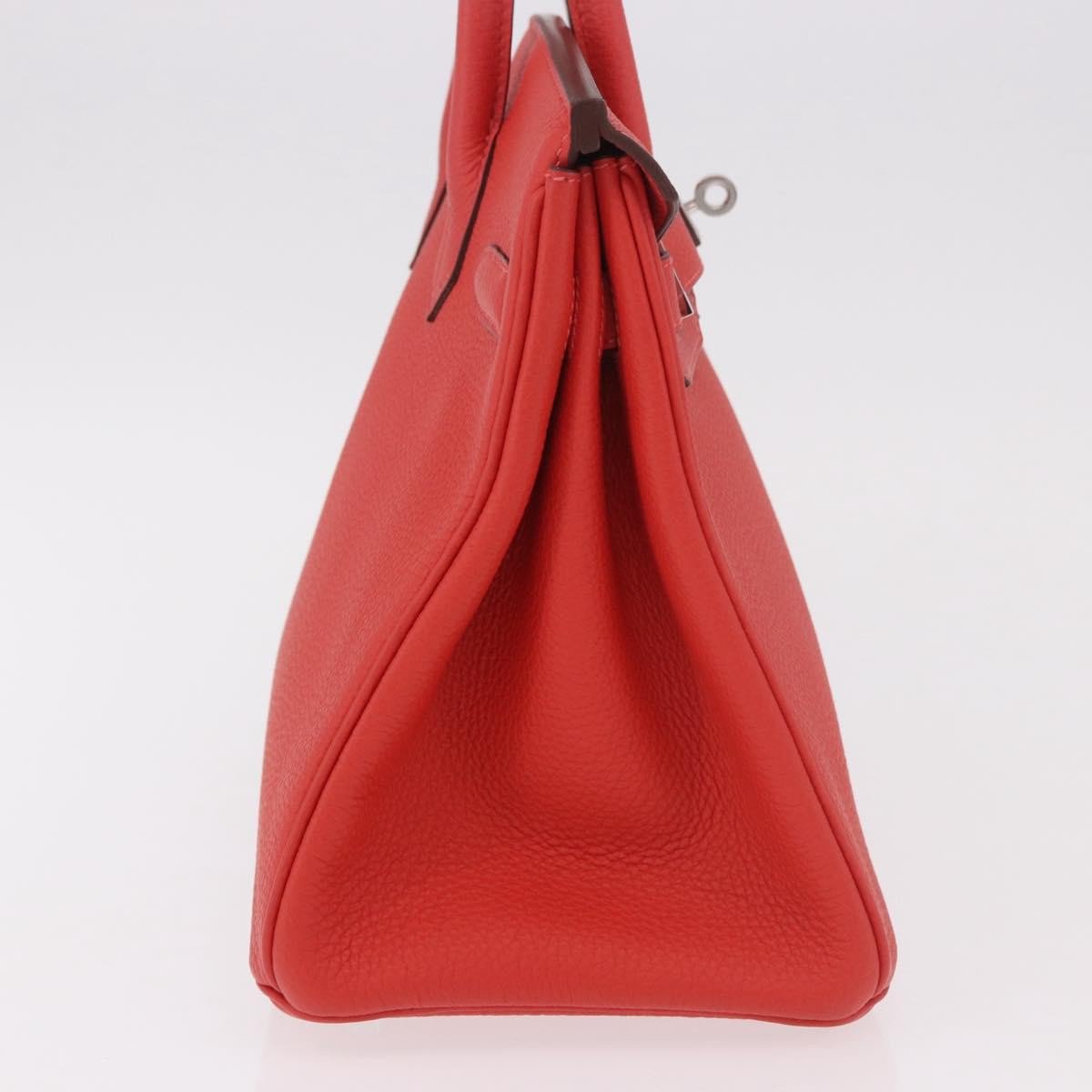 Hermès Hermes Birkin Handbag Red Togo with Palladium Hardware 30 Rood