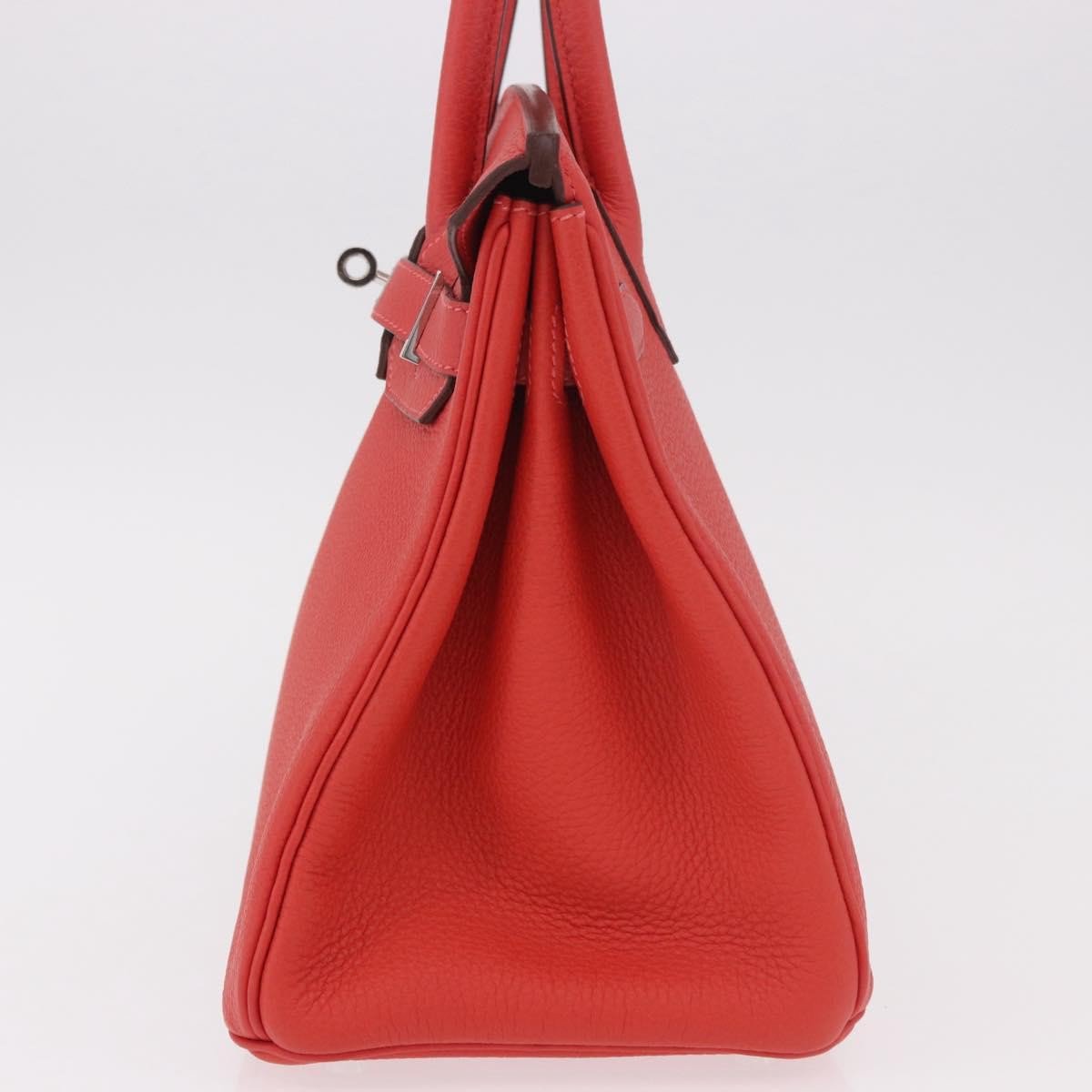 Hermès Hermes Birkin Handbag Red Togo with Palladium Hardware 30 Rood