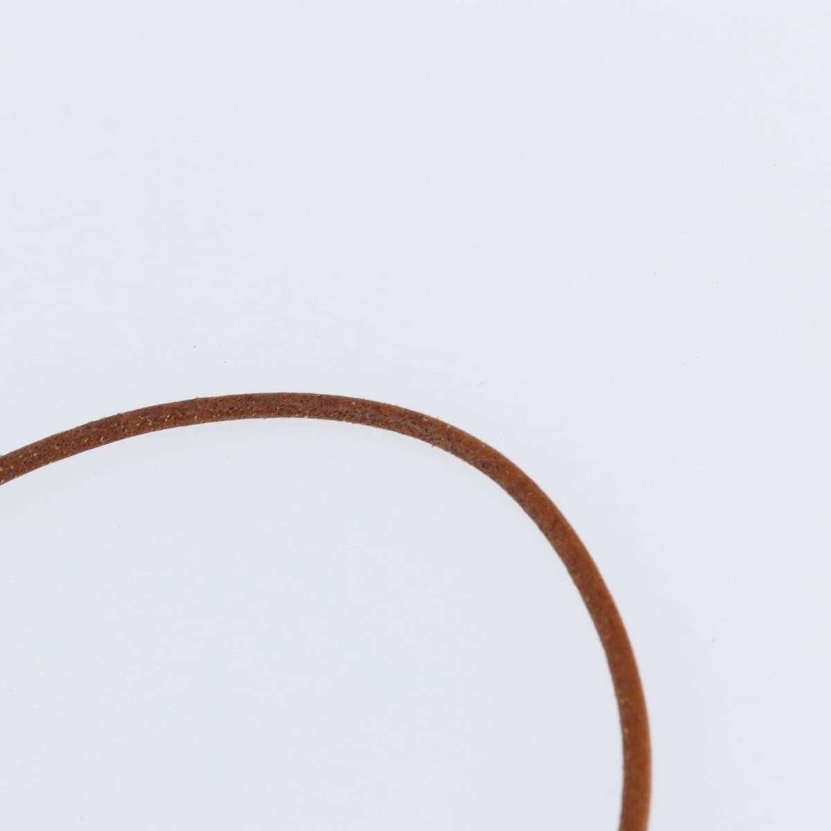 Hermès Hermes Annee Mediterranee Cadena Charm Necklace Metal and Leather Bruin