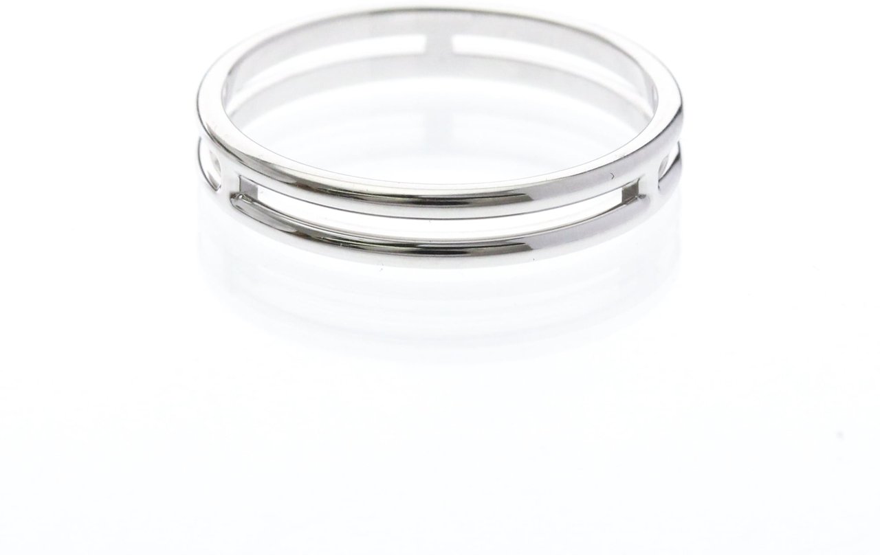 Hermès Hermes Ariane Wedding Band Ring 18K White Gold Zilver