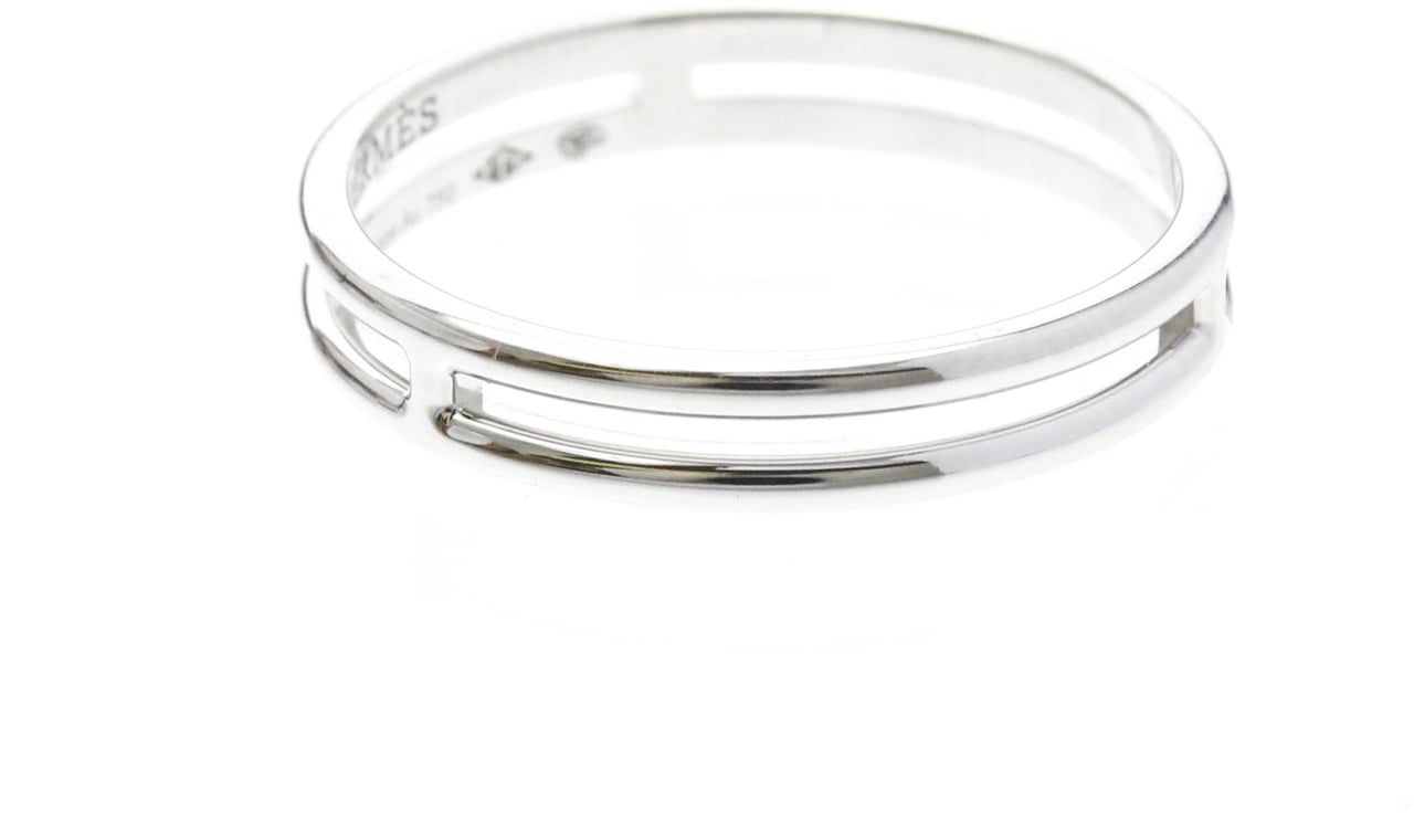 Hermès Hermes Ariane Wedding Band Ring 18K White Gold Zilver