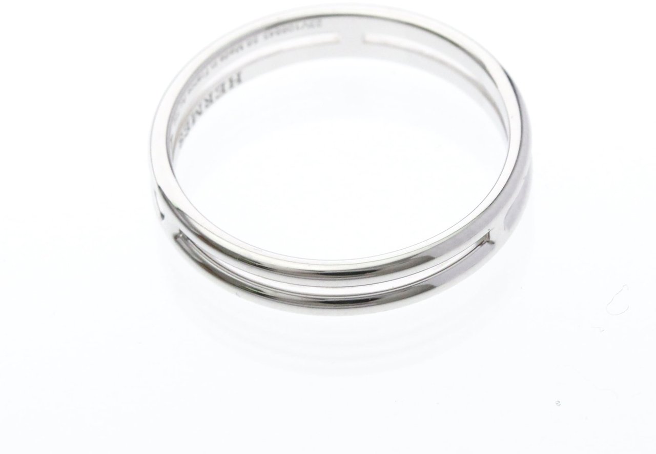 Hermès Hermes Ariane Wedding Band Ring 18K White Gold Zilver