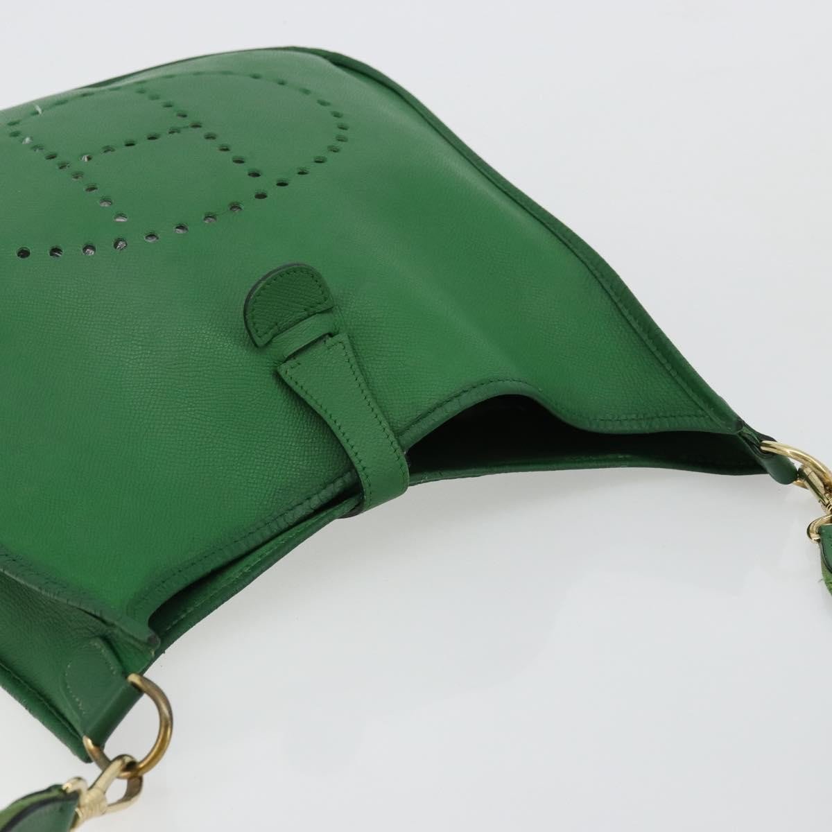 Hermès Hermes Evelyne Bag Gen III Toile and Leather GM Groen