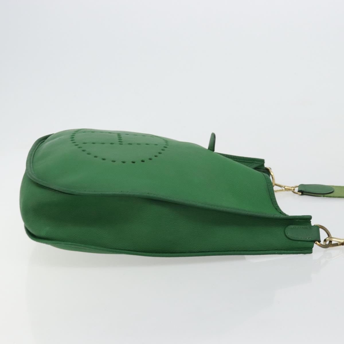 Hermès Hermes Evelyne Bag Gen III Toile and Leather GM Groen