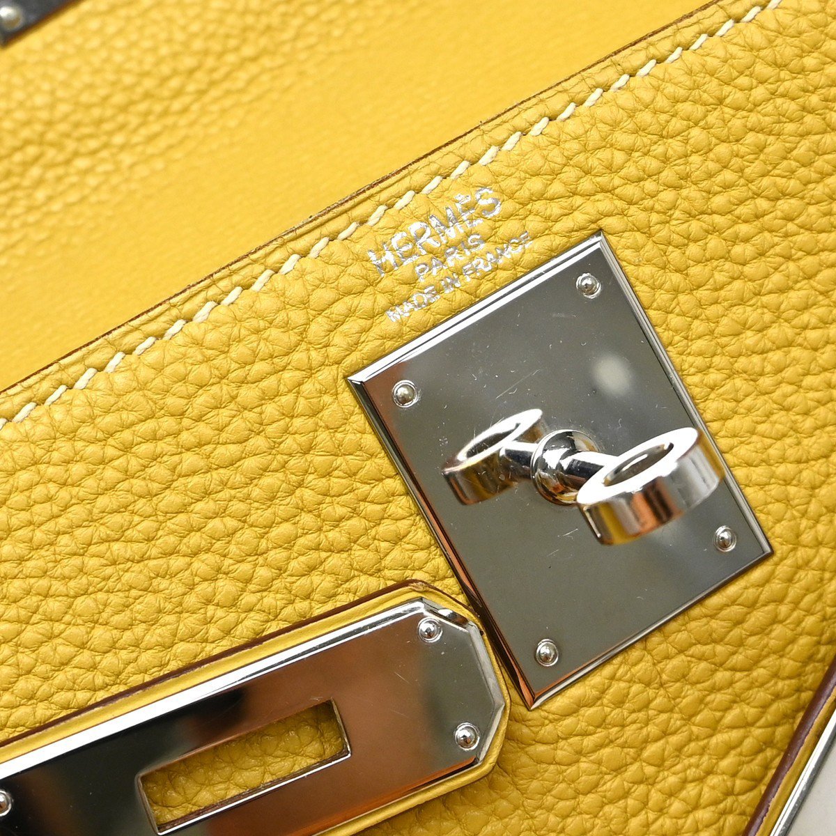 Hermès Hermes Kelly Handbag Yellow Togo with Palladium Hardware 35 Geel