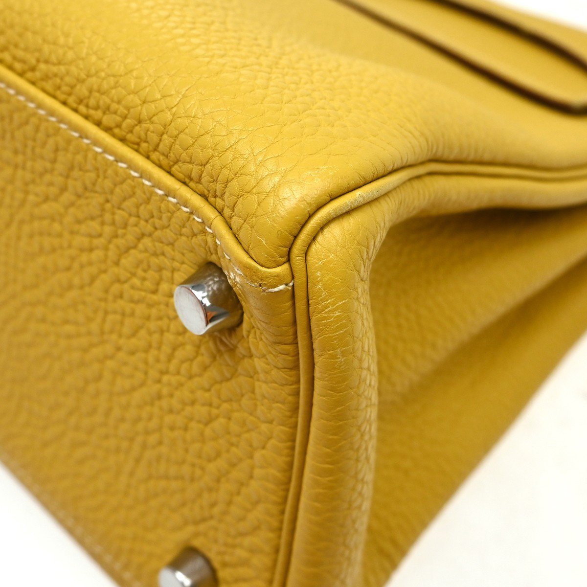 Hermès Hermes Kelly Handbag Yellow Togo with Palladium Hardware 35 Geel