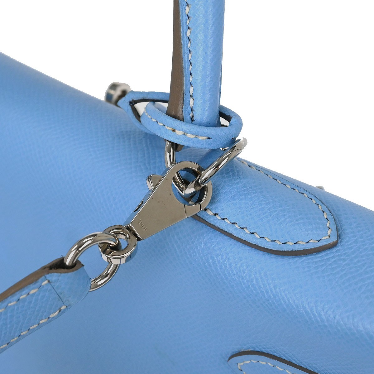 Hermès Hermes Kelly Handbag Blue Epsom with Palladium Hardware 35 Blauw
