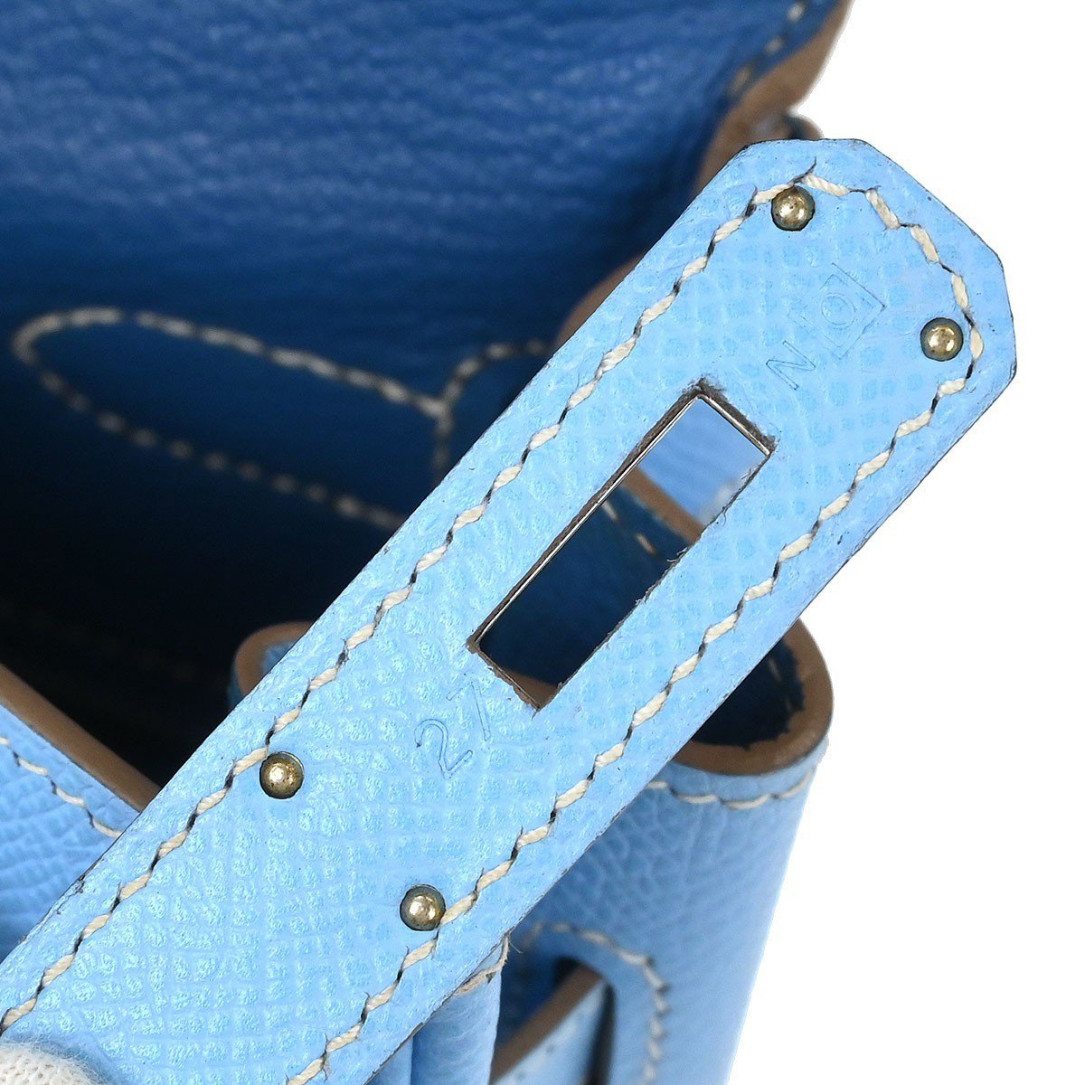 Hermès Hermes Kelly Blue Epsom with Palladium Hardware 35 Blauw